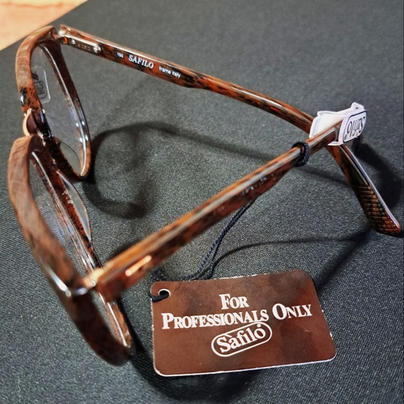 Authentically Vintage Safilo Eyeglass Frame Prescription-ready, Brown/Black NEW - Picture 4 of 6